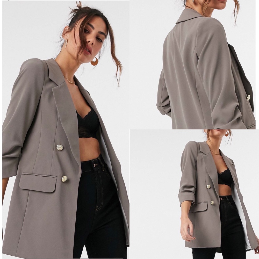 River island relaxed blazer co-ord taupe